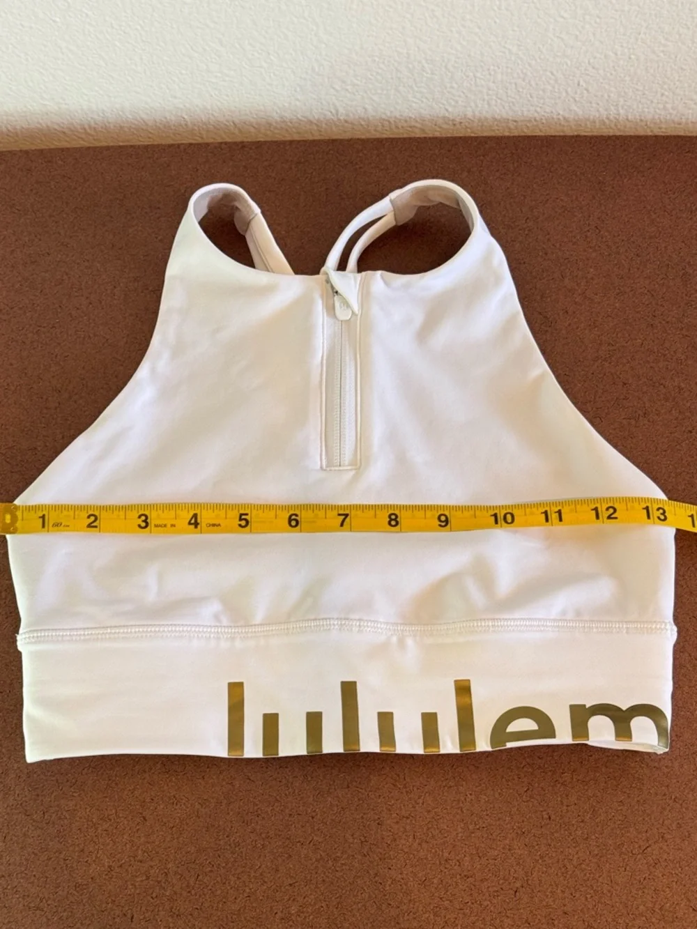 Lululemon Energy High-Neck Longline Sports Bra Special Edition White Spell Out